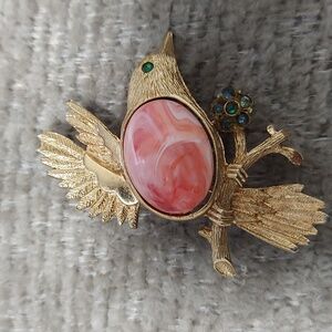 Gold Tone Coro Bird Brooch